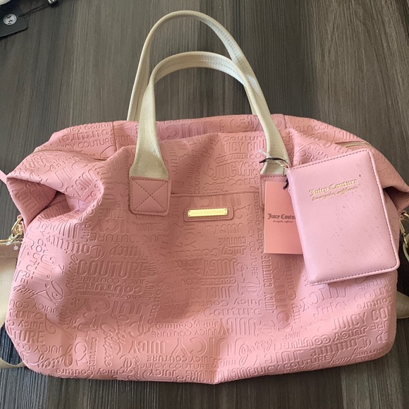 Juicy Couture Handbags - Juicy Couture Pink Word Play Travel Bag